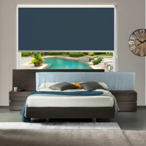 HEWO Rolgordijnfull colour verduisterend donker blauw