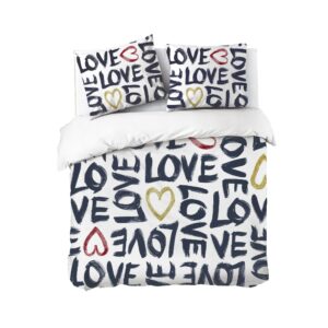 Dekbedovertrek Coloured Love - Wit