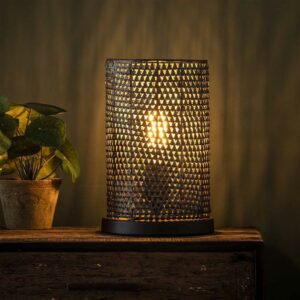 Tafellamp armor tube - zwart bruin