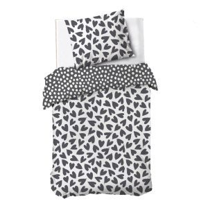 Dekbedovertrek Dancing Hearts - Zwart