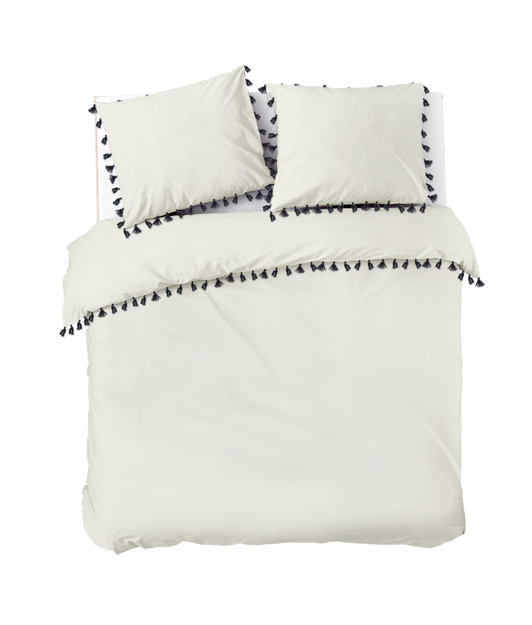 Dekbedovertrek Fleeky Fringes - Wit