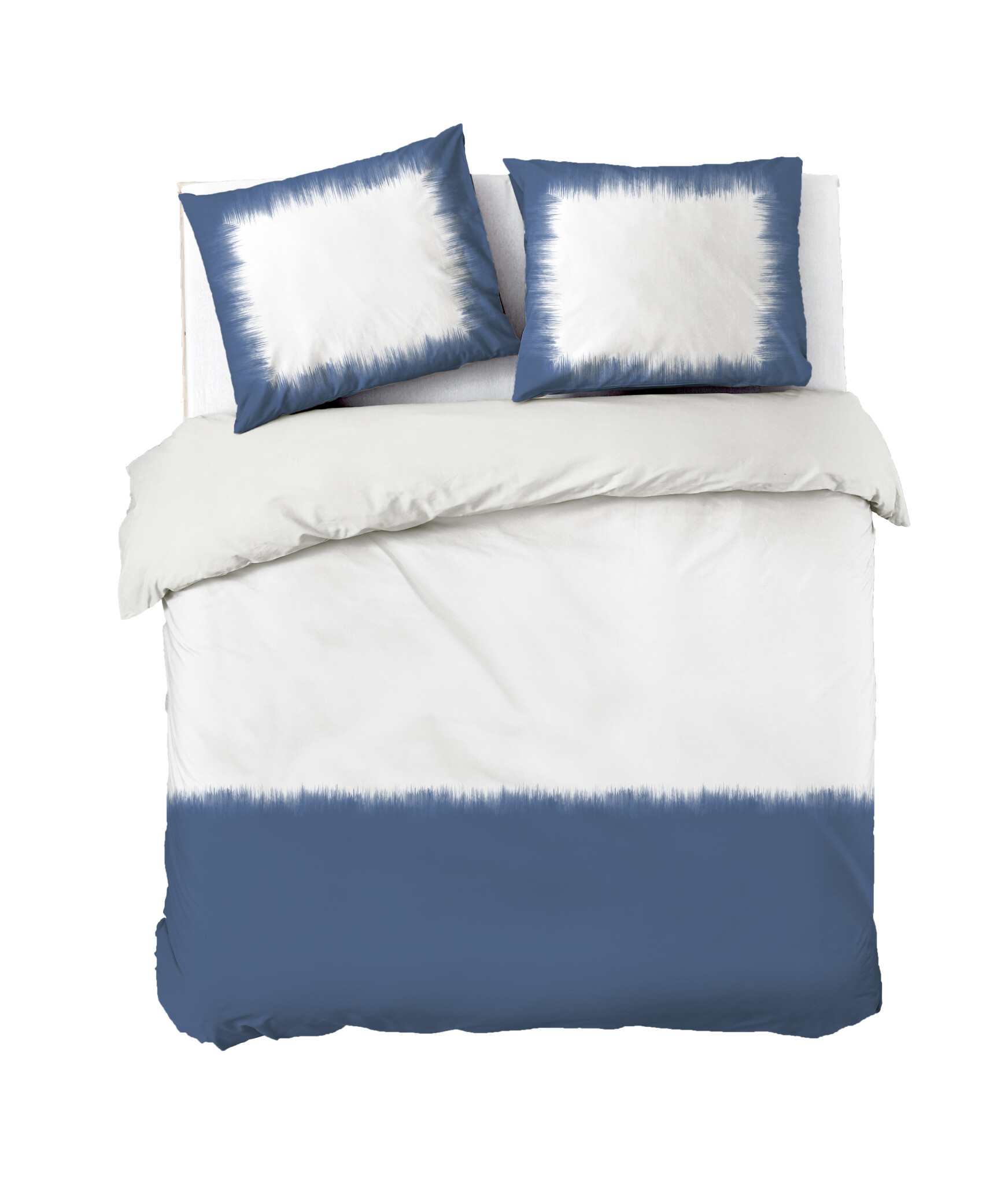 Dekbedovertrek Imperfectly Inked - Wit / Blauw