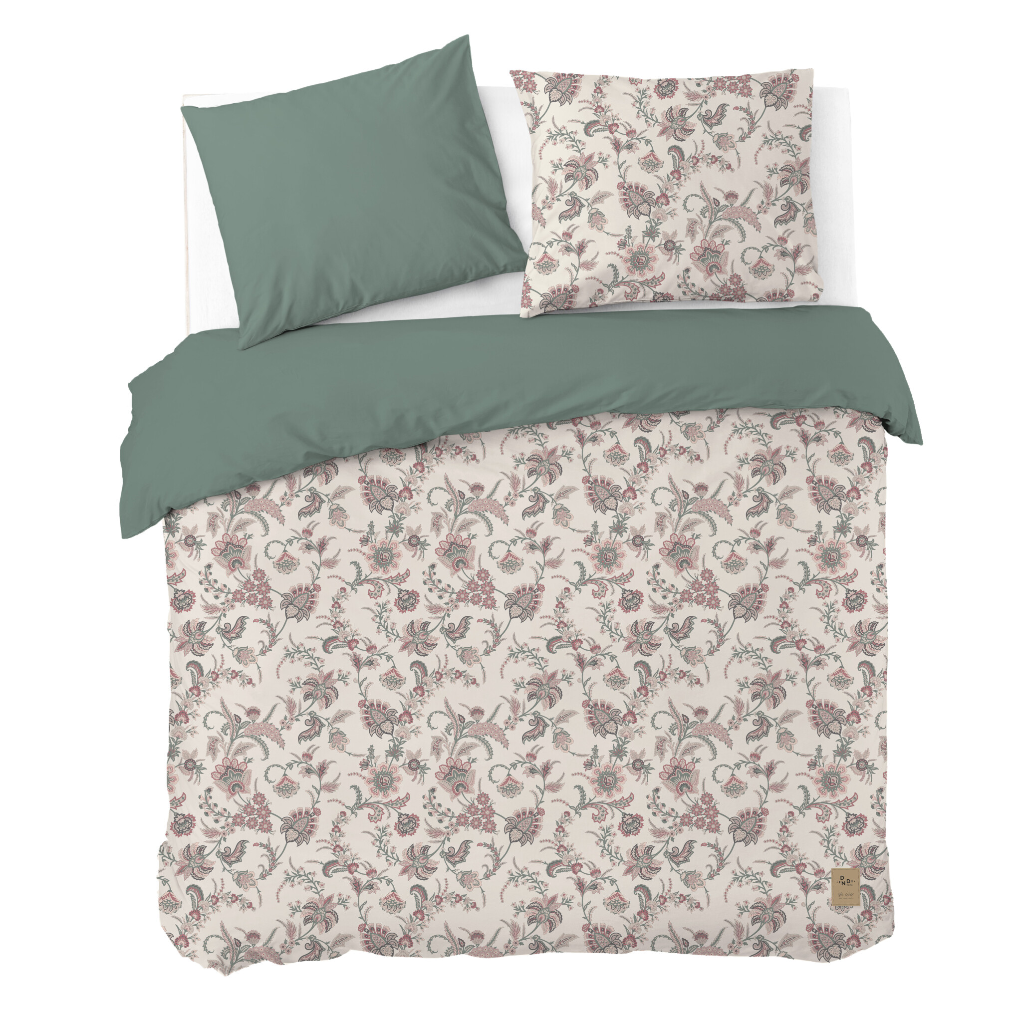 Dekbedovertrek Mr. Handsome - Off White / Groen By Abbey Hoes