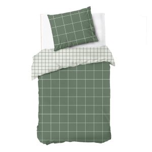 Dekbedovertrek Simple Square - Groen